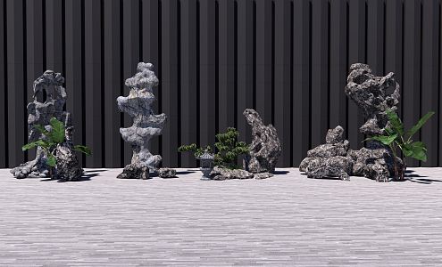 New Chinese Style Taihu Stone 3d model