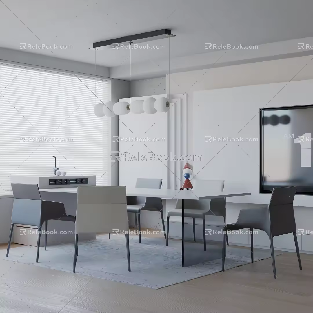 Modern table combination 3d model