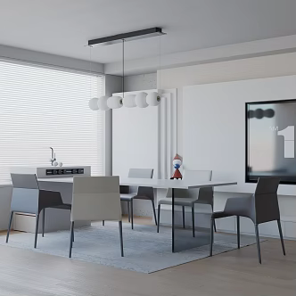 Modern table combination 3d model