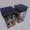 Modern Public Reading Booths With Transparent Glass Structure And Electronic Screens