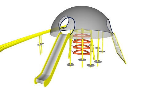 Modern Slide Sci-Fi Children's Equipment 3d model