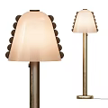 Chic Floor Lamps With Frosted Shades And Circular Accents