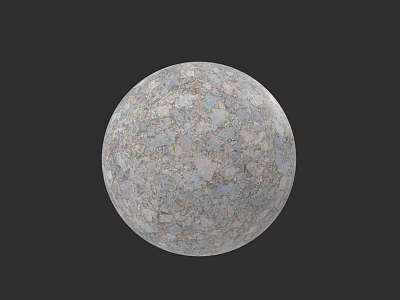 3D Microtopography Terrain Model Showcasing Detailed Textured Spherical Surface Features 3d model