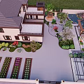 Japanese Garden Landscape With Stone Stepping Path Maple Trees And Stone Lanterns