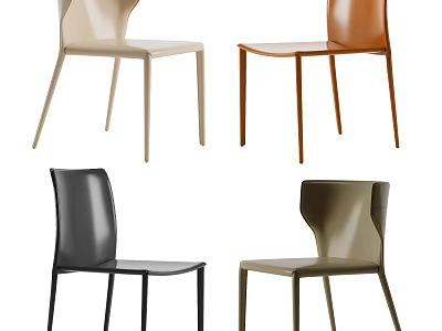 Modern Dining Chairs With Multiple Colors Elegant Sleek And Streamlined Leg Design 3d model
