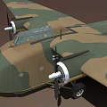 Military Fighter Jet With Camouflage Paint Twin Engines And Wing Roundels Design