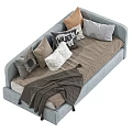 Cozy Bedroom Interiors With Colorful Pillows Soft Blankets And Comfortable Beds