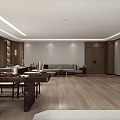 New Chinese-style Office General Manager's Office Reception Room 3d model