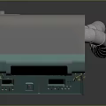 Turquoise Self Service Computer Terminal With Display Screen And Control Buttons