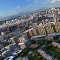 Aerial View of Modern Cityscape With High Rise Buildings and Urban Architecture