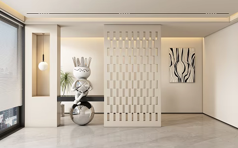 Entrance aisle partition 3d model