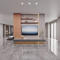 Elegant Modern Bedroom Furniture Showroom With Comfortable Bed Decorative Mirror Nightstand And Stylish Bookshelves