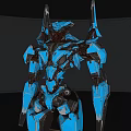 Smart Machine With Blue Humanoid Mechanical Structure And Futuristic Design Features 3d model