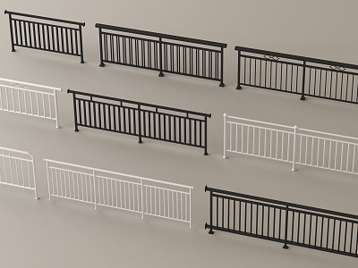 Railing Fence Guardrail Stainless Steel Guardrail Railing Metal Railing model