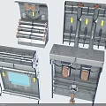 Industrial Mechanical Equipment With Metal Frame Pipe Components And Panel Parts