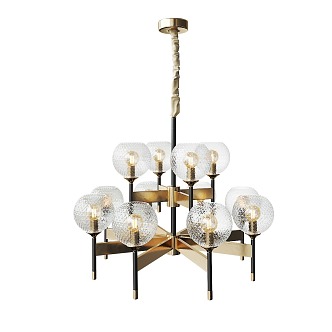 Light Luxury Chandelier Light Fixtures 3d model