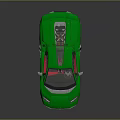 Green Sports Car With Sleek Design Red Interior And Modern Alloy Wheels