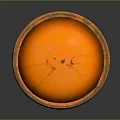 Orange Industrial Storage Barrel With Base Support And Vintage Design