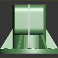 Car Metal Bracket Component With Green Finish And Base Screw Holes