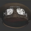 Classic Brown Leather Aviator Hat With Vintage Goggles Retro Design Accessory