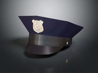 Modern Police Hat 3d model