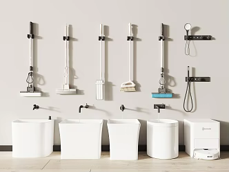 Mop pool mop pool mop pool faucet 3d model