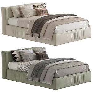 Modern Single Bed 3d model