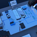 Electric Vehicle Powertrain Model With Battery Motor Wheels And Charging Components