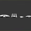 Stainless Steel Cutlery Set Including Spoon Fork Knife And Small Spoon