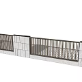 Modern Building Exterior Wall With Vertical Slats And Stone Accent Design