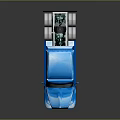 Blue Semi Truck With Shiny Exterior Modern Cab Design And Reflective Surface Front Grille