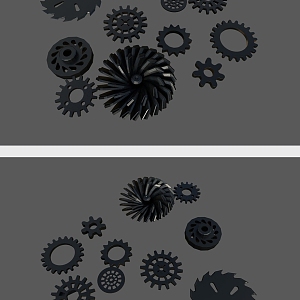 modern gear mechanical gear 3d model