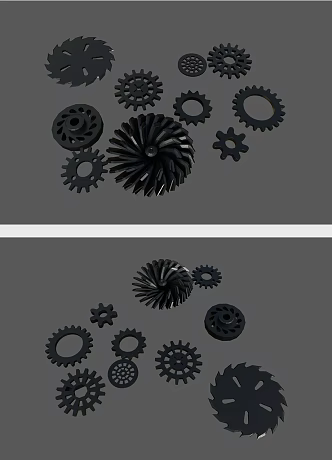 modern gear mechanical gear 3d model