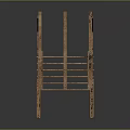 Building Construction Scaffolding Wooden Structure With Multi Level Support Frames
