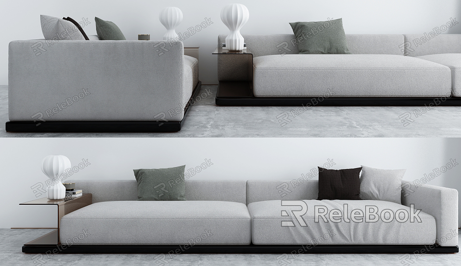 Modern double sofa multiplayer sofa model