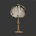 Elegant Table Lamp With White Lampshade And Gold Base Design