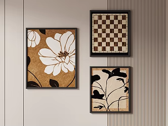 Vintage Hanging Paintings 3d model
