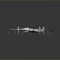 Modern Spaceship Spacecraft Spacecraft 3d model