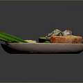 Healthy Avocado Dish With Fish Boiled Eggs Bread And Fresh Greens