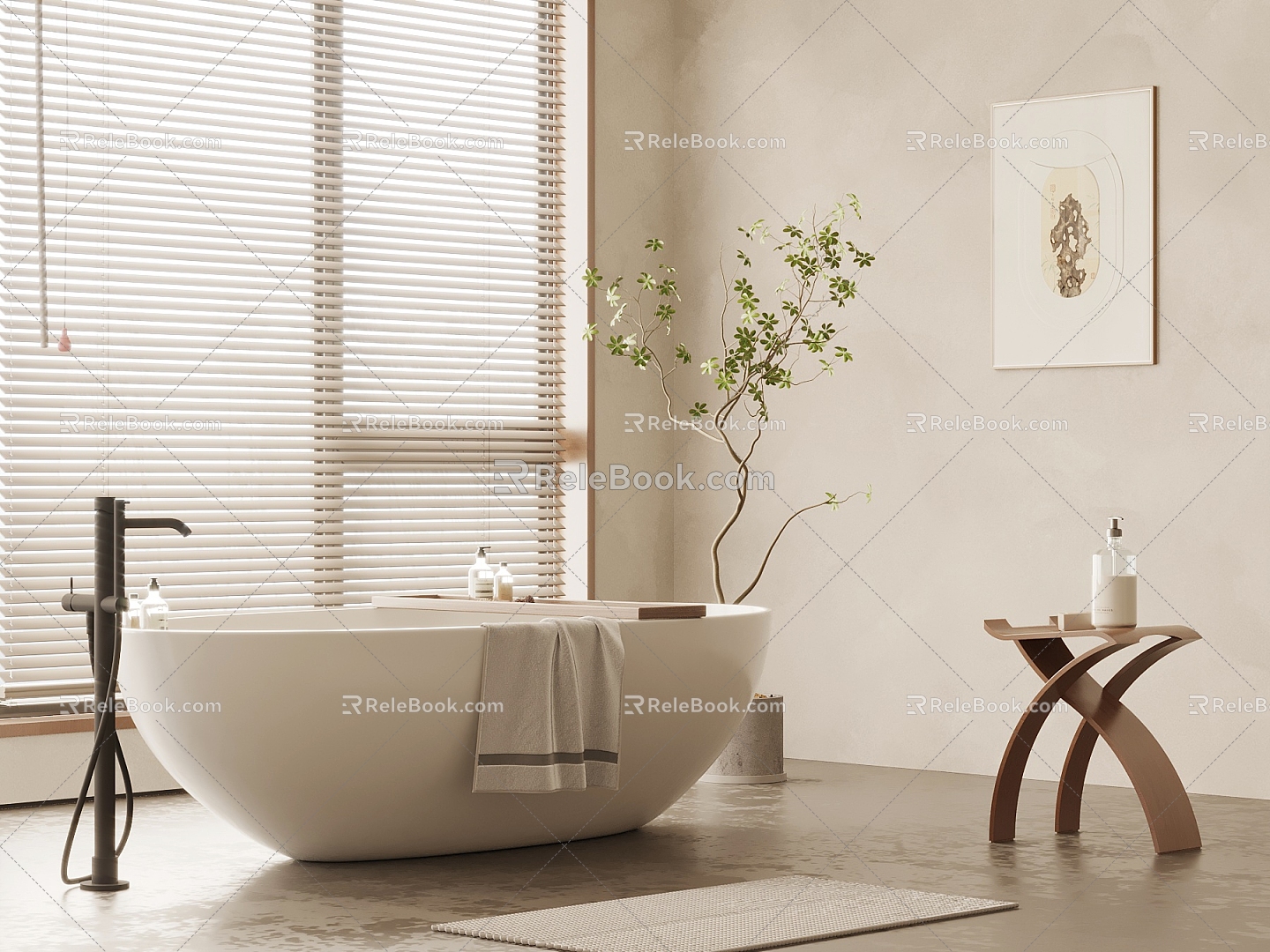 022 Bathtub Antique Bathtub 3d model