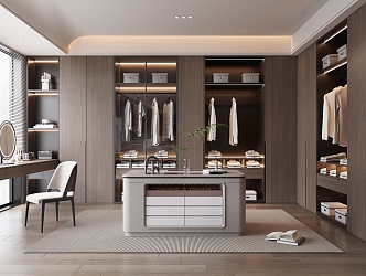 Modern Cloakroom Dresser Wardrobe 3d model