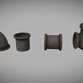 Sturdy Cast Iron Hardware Tools Featuring Pipe Elbows Tees And Flange Fittings