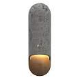 Modern Rough Textured Gray Wall Sconces with Warm Light and Golden Base 3d model