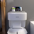 Ecoco Bathroom Toilet Paper Holder With Storage Shelf And Decorative Plants Watch Phone