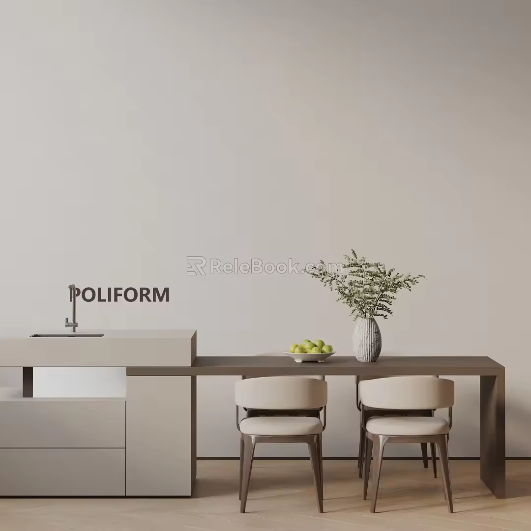 Modern table combination 3d model