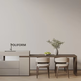 Modern table combination 3d model