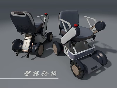 Smart Wheelchair Design with Ergonomic Seating Intelligent Controls and Modern Features 3d model