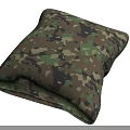 Camouflage Pattern Cushion with Green Brown Black Colors for Home Decor