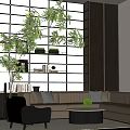 Reception Rest Area Negotiation Area 3d model