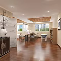 Modern Patient Room Interior With Wooden Ceiling White Walls Two Beds And Blue Curtains